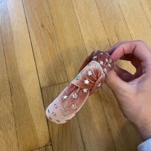 Lele Sadoughi Headband pink velvet